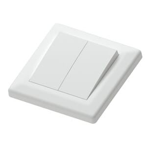 Bryter 16A/1+1 polarhvit innfelt
