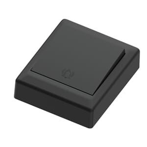 Bryter påvegg ringeklokke 16A/1 sort IP20