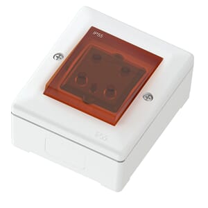 Bryter med lys IP55 1pol 16A/1 polarhvit