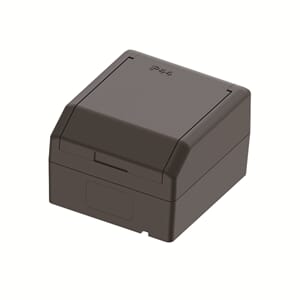 Enkel stikk IP44 med klapplokk 16A/j sort