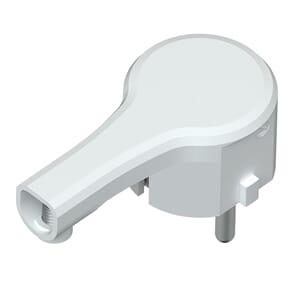 Støpsel lavtbyggende 16A m/ side hvit IP20